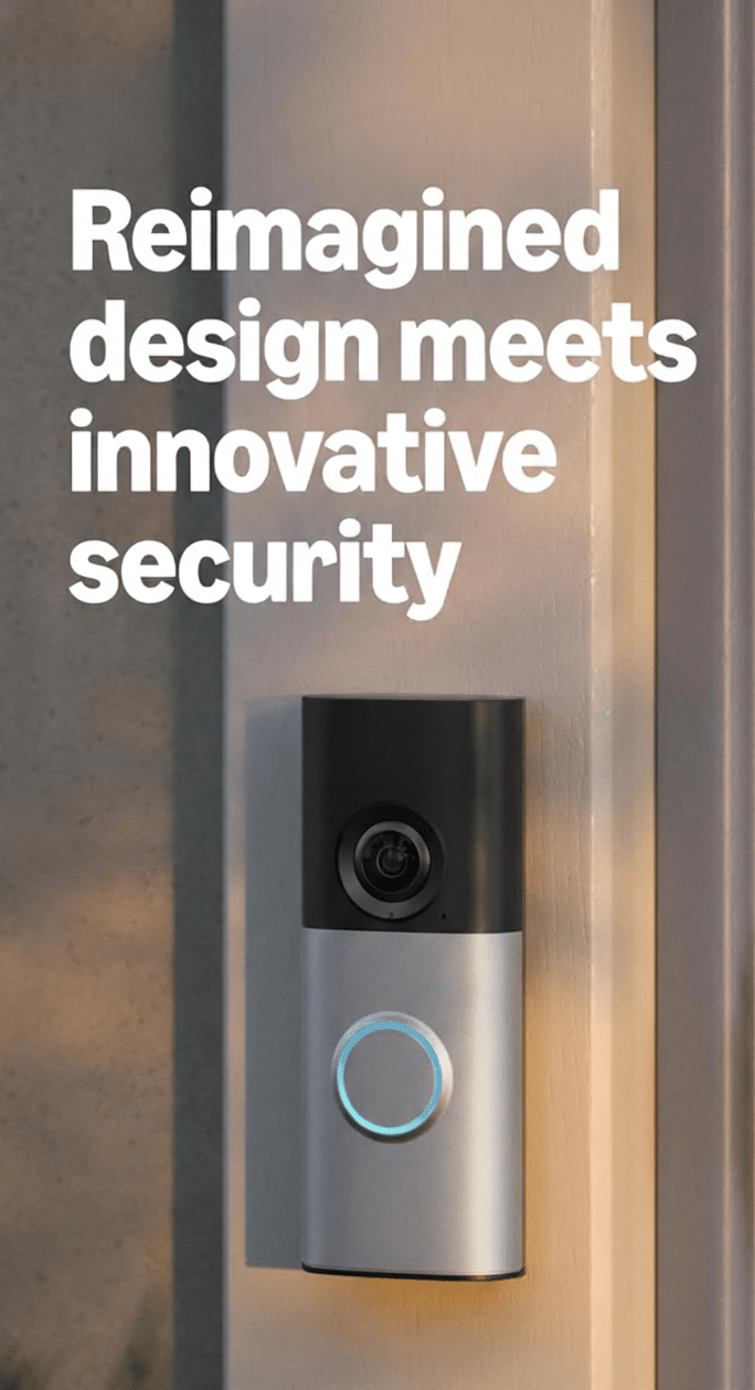 Refurbished Wired Doorbell Plus (newest model), Home or business security, Retinal 2K with wide-angle video, 4x Enhanced Zoom, and Low-Light Sight, Nickel Silver